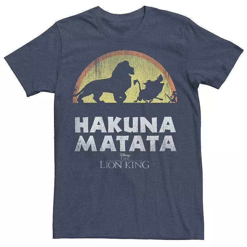 Disneys The Lion King Mens Classic Logo Silhouette Tee Navy Grey Product Image