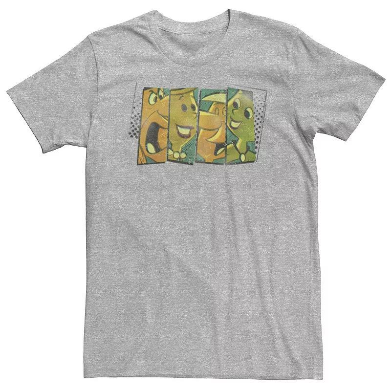 Big & Tall The Flintstones Vintage Character Panels Tee, Mens Athletic Grey Product Image