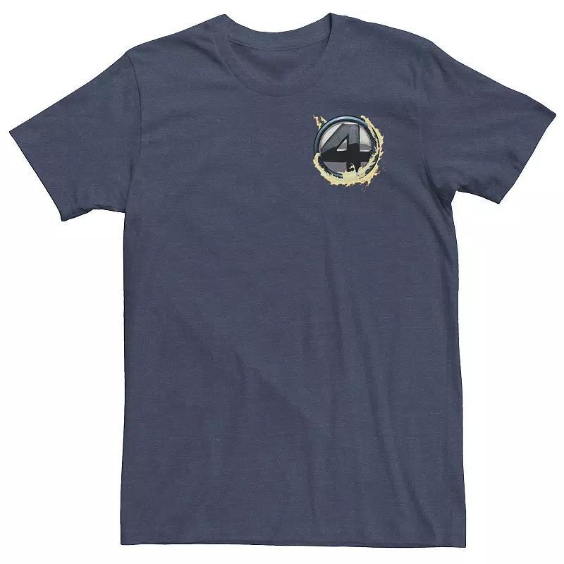 Big & Tall Jurassic Park T-Rex Graphic Tee, Mens Navy Grey Product Image