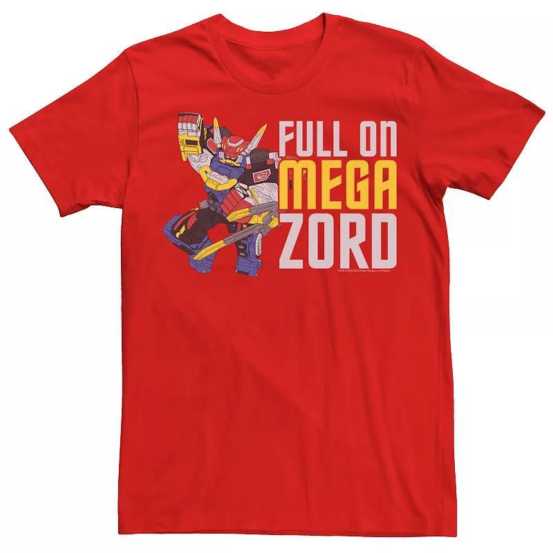 Mens Power Rangers Full On Mega Zord Tee Red Product Image