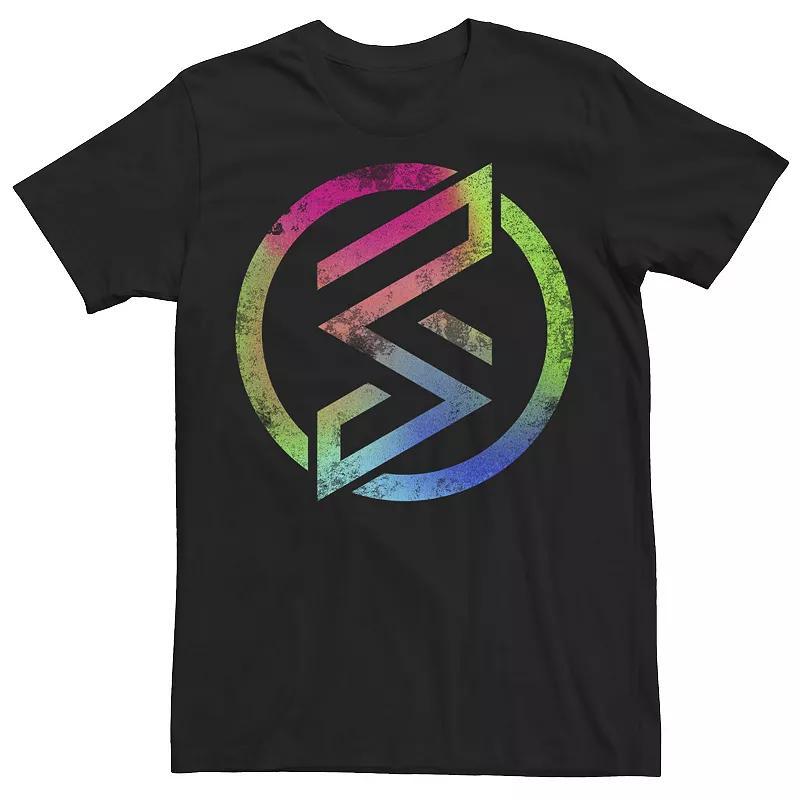 Mens Marvel Wakanda Forever Small Colorful Logo Tee, Grey Product Image