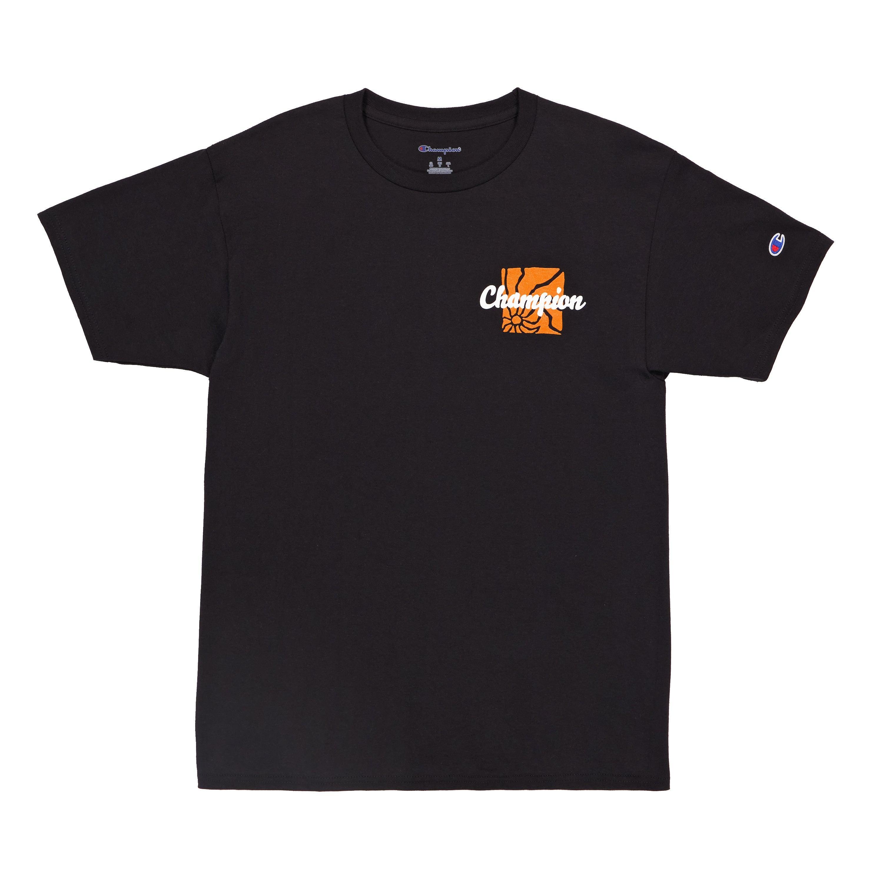 Mens Champion Short-Sleeve T-Shirt, Sunshine All The Time Black M Product Image