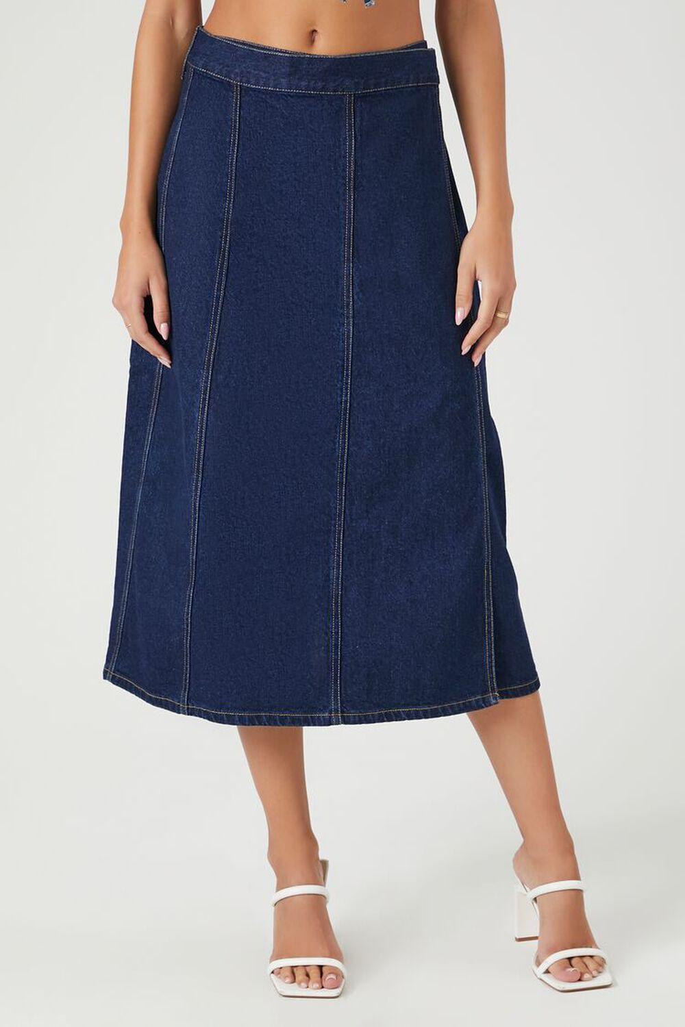 Denim Midi Skirt | Forever 21 Product Image