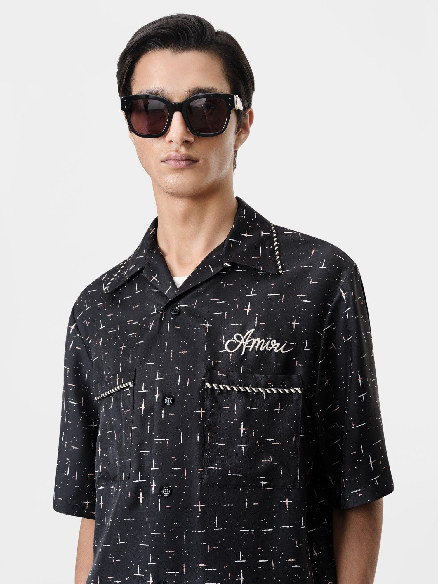 FLECK AMIRI BOWLING SHIRT - Black Male Product Image