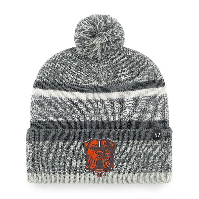 Mens 47 Charcoal Cleveland Browns Northward Cuffed Knit Hat with Pom Product Image