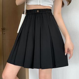 High Waist Plain Wide Leg Dress Shorts product image