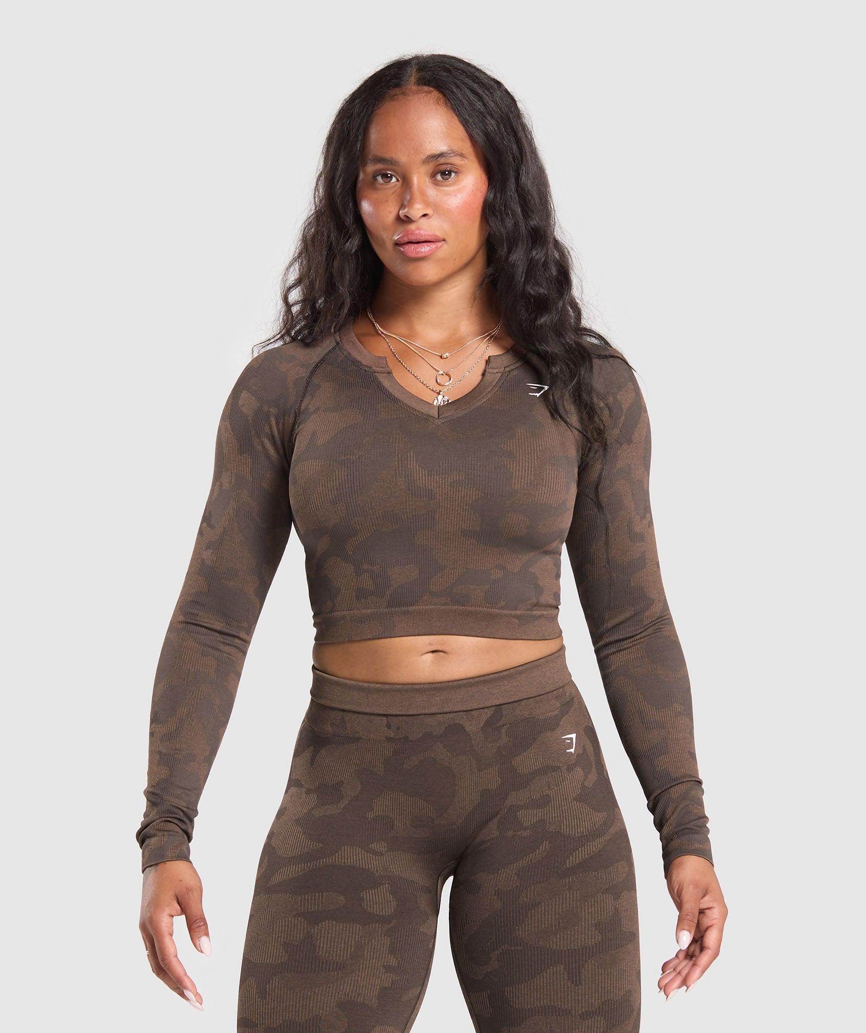 Adapt Camo Long Sleeve Crop Top Product Image