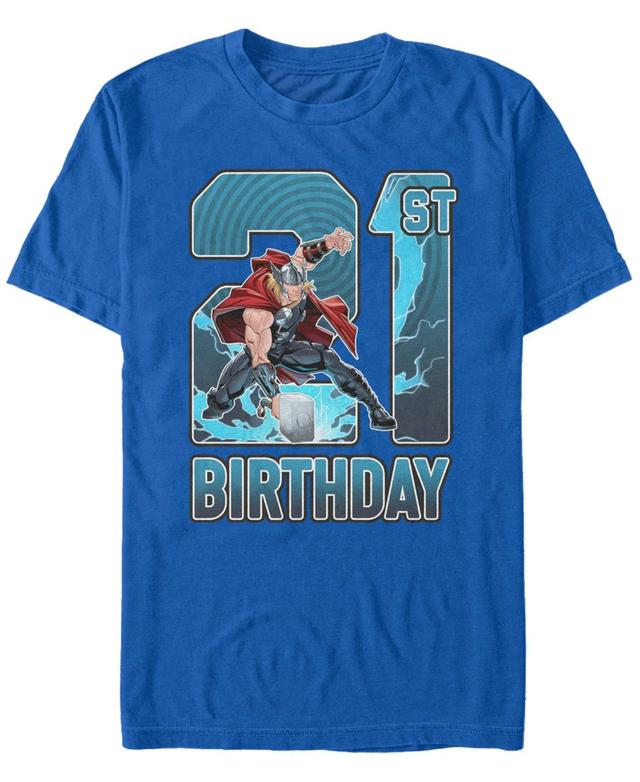 Mens Marvel Thor Hammer 21st Birthday Graphic Tee Product Image