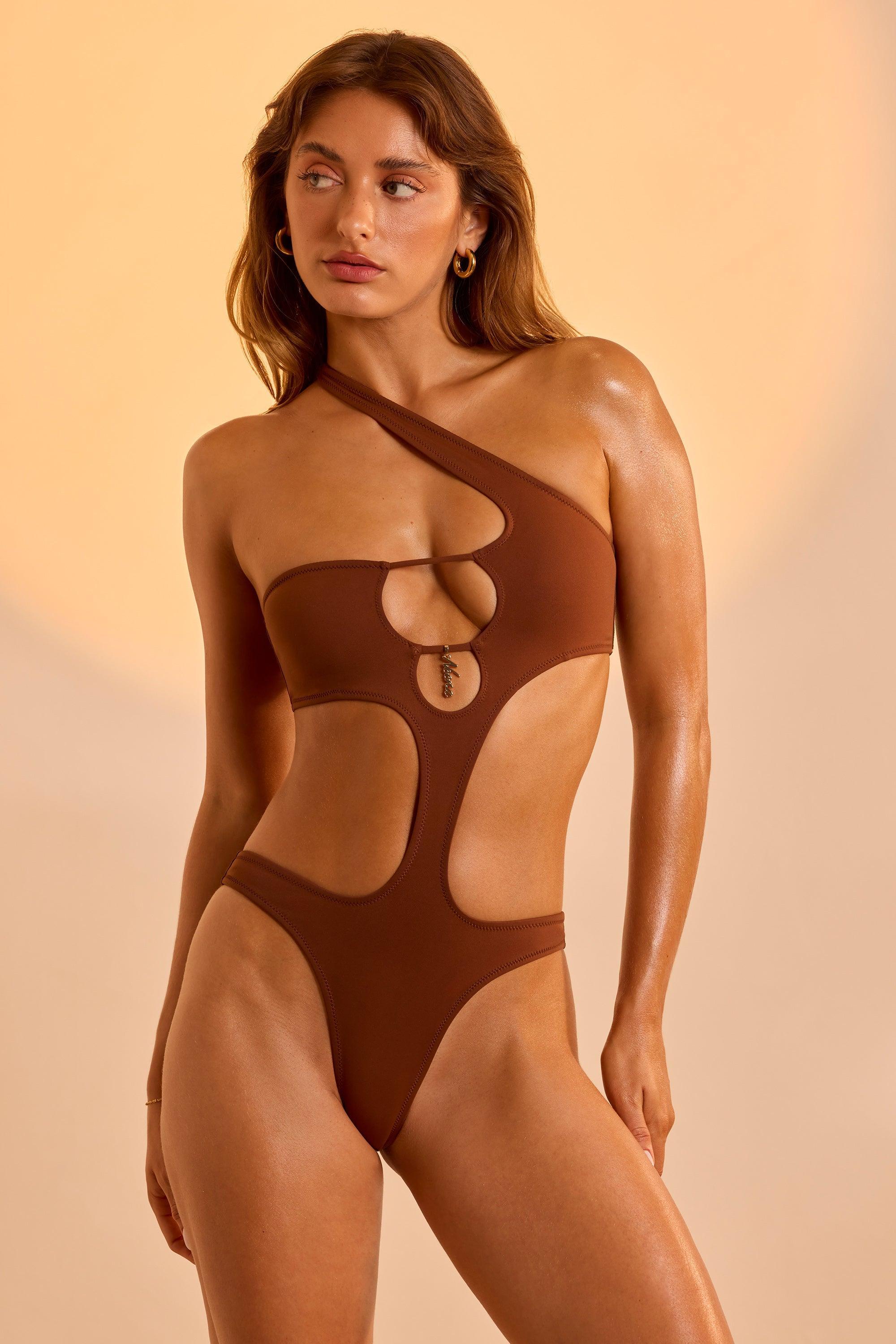 One-Piece Swimsuit in Brown Product Image