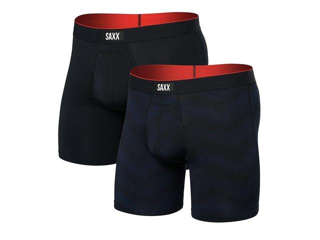 SAXX UNDERWEAR Multi-Sport Mesh Boxer Brief Fly 2-Pack (Full Tilt Chevron Men's Underwear Product Image