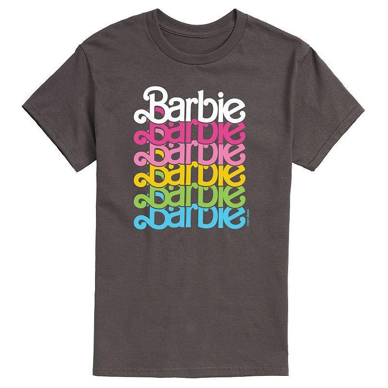 Mens Barbie Logo Rainbow Graphic Tee Product Image