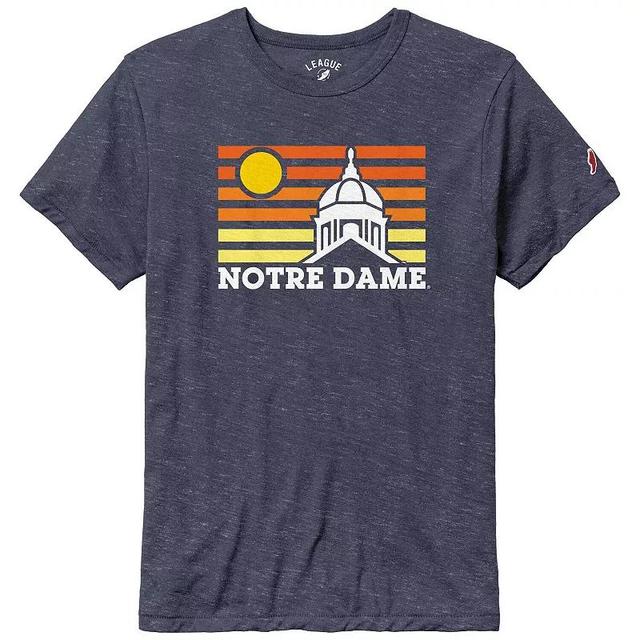 Mens League Collegiate Wear Heather Notre Dame Fighting Irish Hyper Local Victory Falls Tri-BlendT-Shirt Blue Product Image