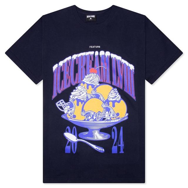 Feature x Icecream Super Bowl Short Sleeve Tee - Navy Male Product Image