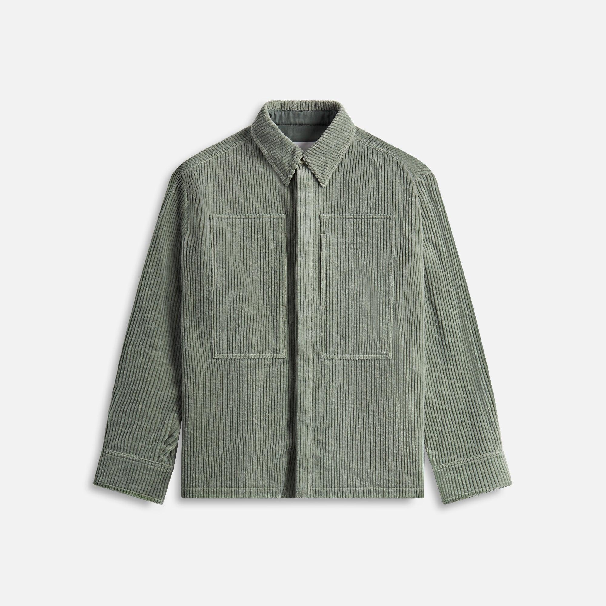 Jil Sander Cotton Corduroy Shirt - Celadon Green Male Product Image