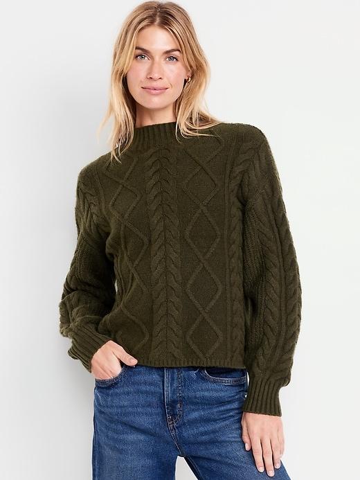 SoSoft Crop Cable-Knit Sweater Product Image