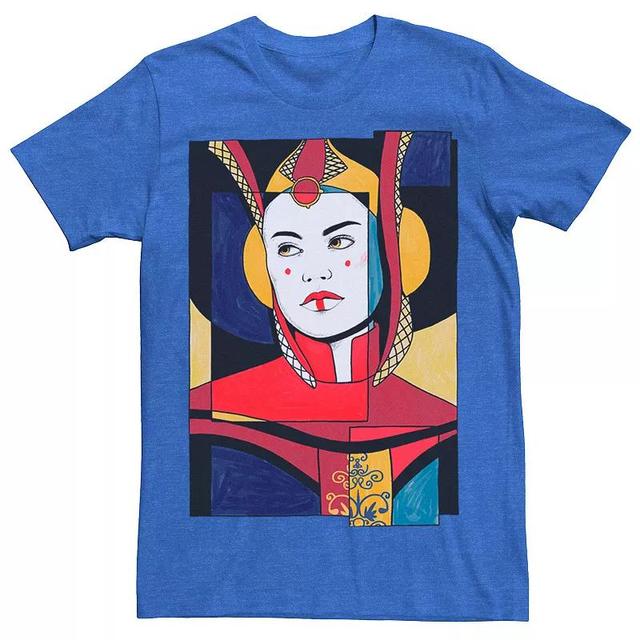 Mens Star Wars Padme Artsy Sketch Poster Tee Grey Heather Product Image