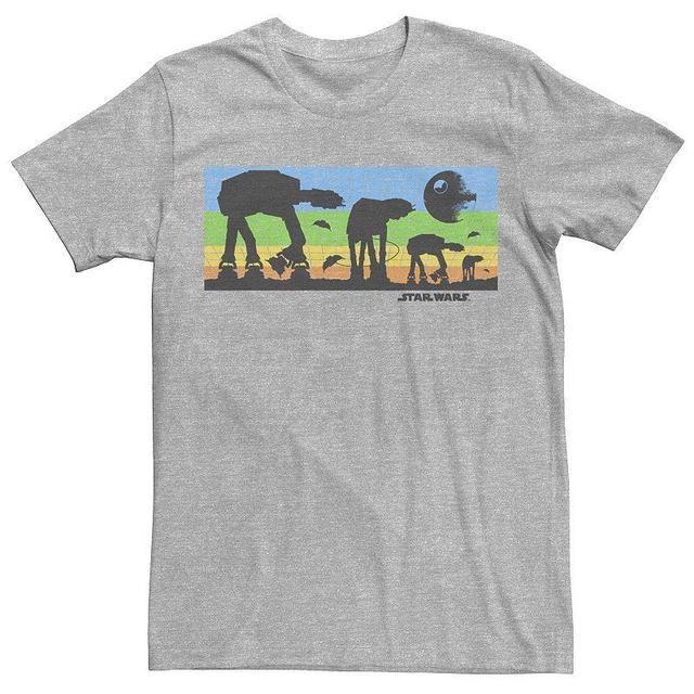 Mens Star Wars Rainbow AT Walker Skyline Tee Athletic Grey Product Image