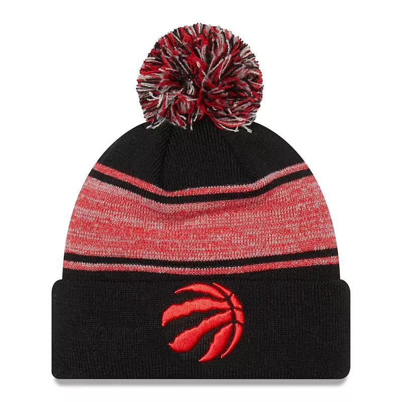 Mens New Era Black Toronto Raptors Chilled Cuffed Knit Hat with Pom Product Image