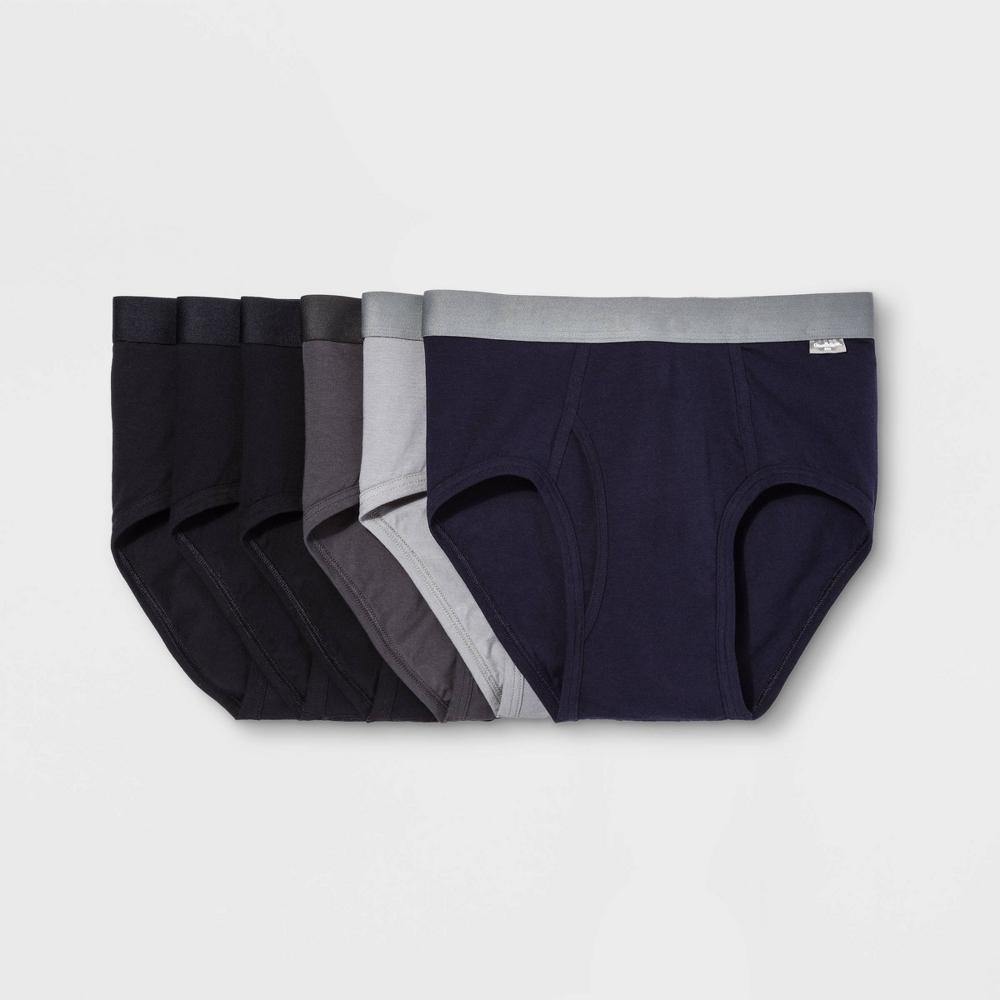 Mens Classic Briefs 6pk - Goodfellow & Co S Black/Gray/Navy Product Image