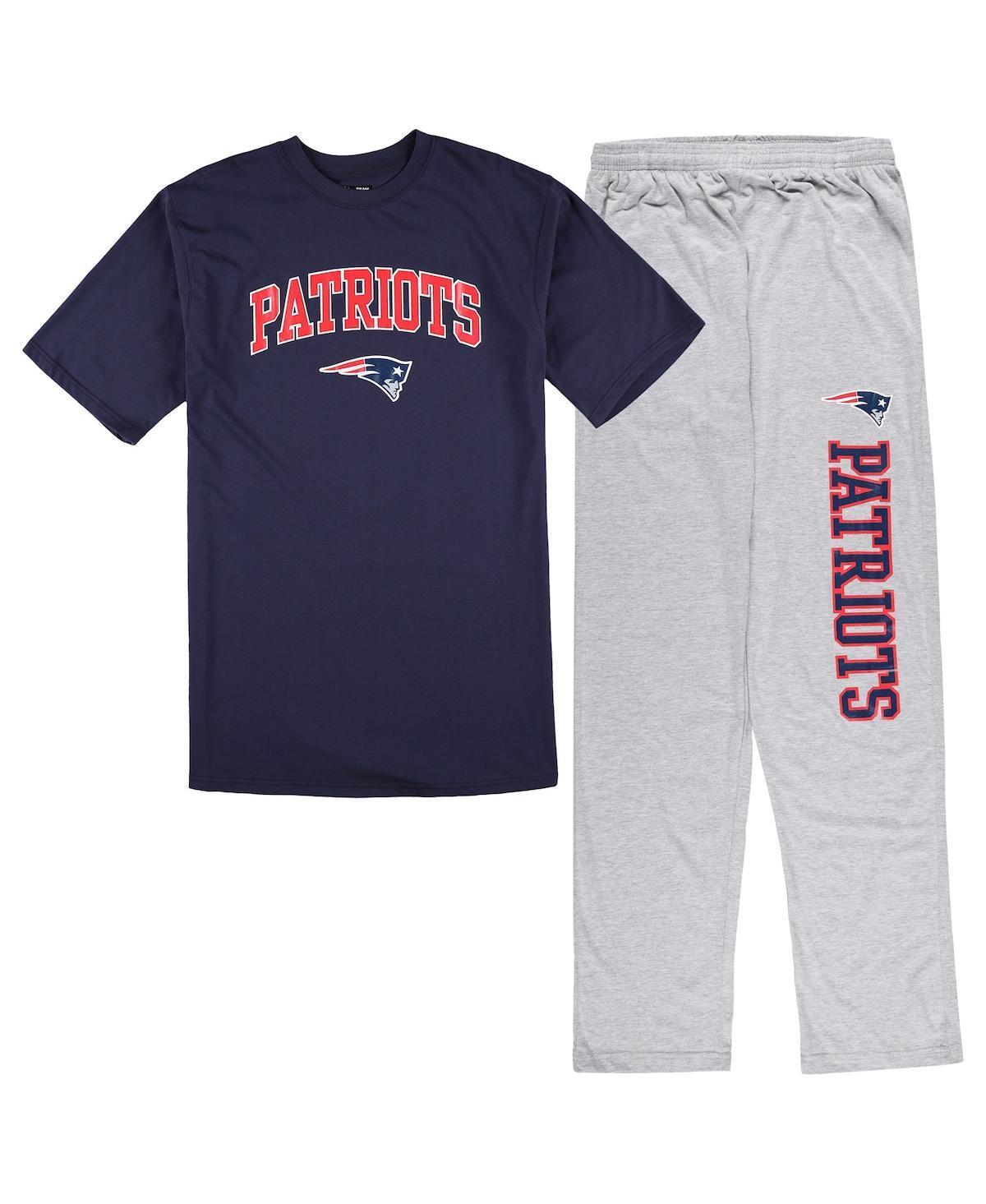 Mens Concepts Sport Navy New England Patriots Big and Tall T-shirt and Pajama Pants Sleep Set - Navy Product Image