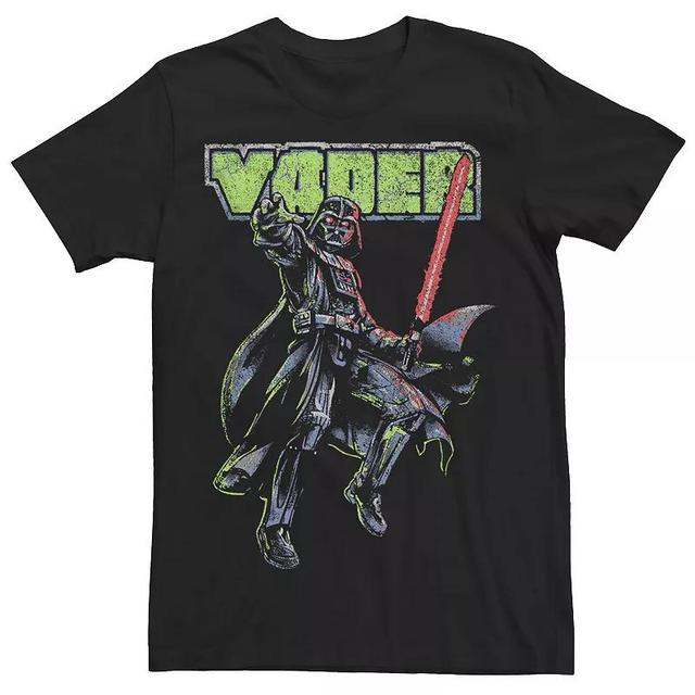 Mens Star Wars Neon Darth Vader Action Pose Tee Product Image