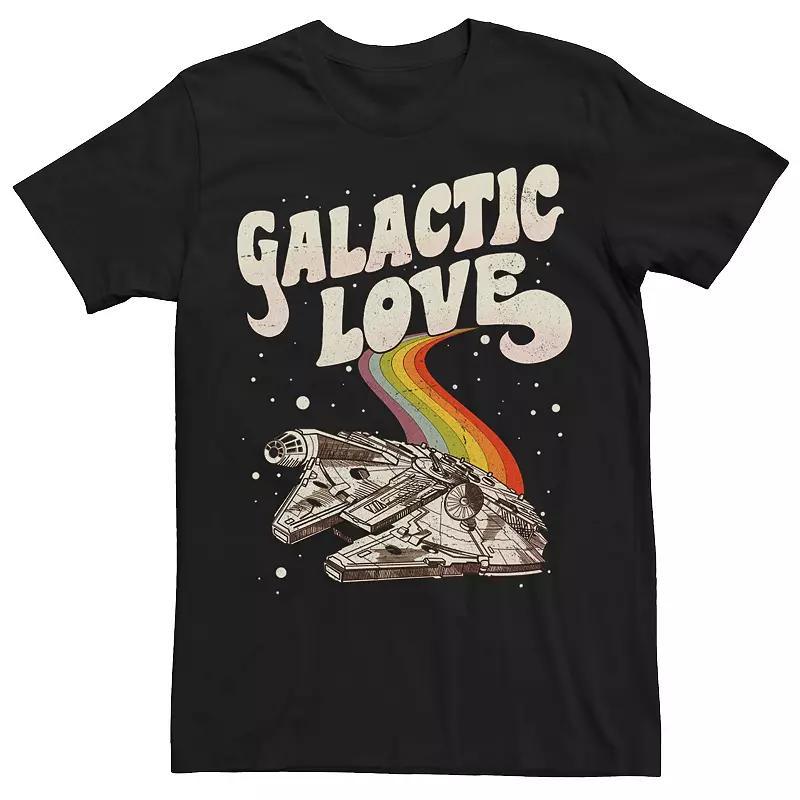 Adult Star Wars Pride Millennium Falcon Galactic Love Tee, Mens Product Image