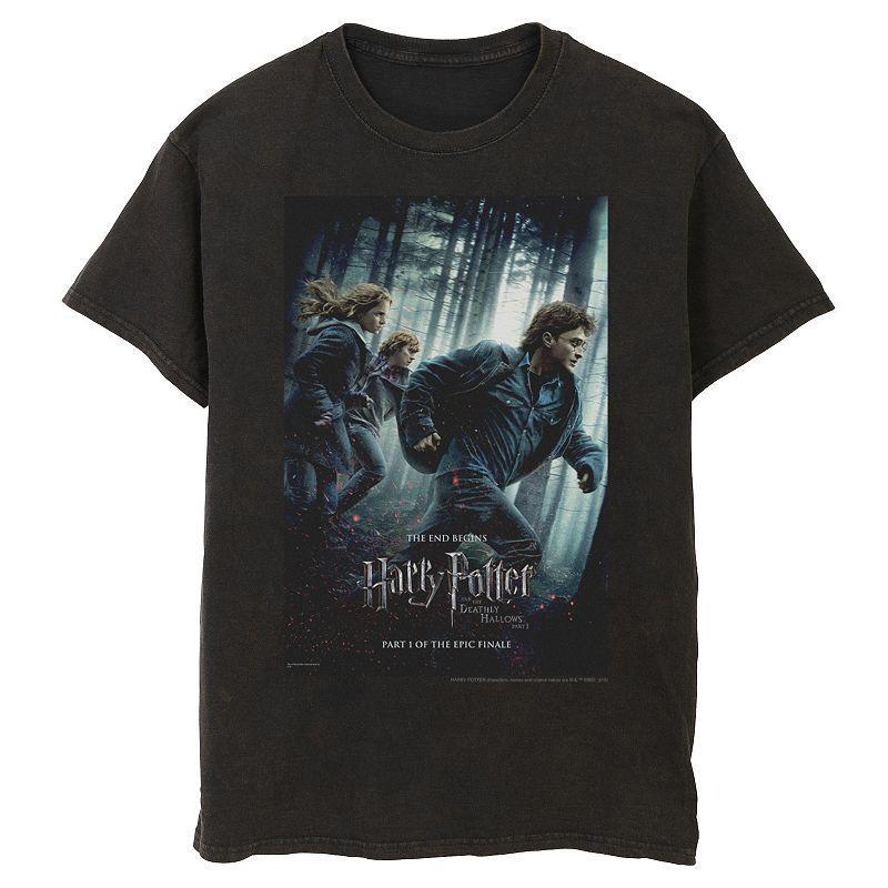 Mens Harry Potter Deathly Hallows Group Shot Poster Graphic Tee Product Image