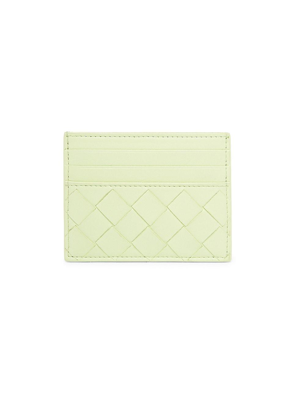 Womens Intrecciato Leather Cardholder Product Image