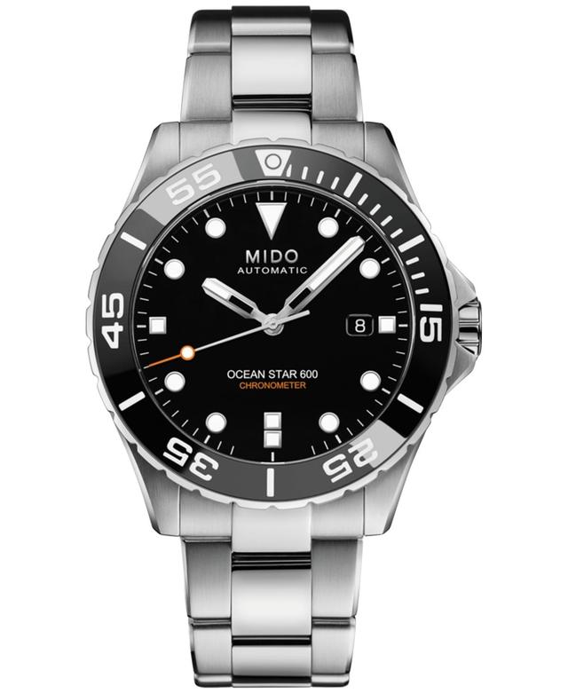 Mido Mens Swiss Automatic Ocean Star 600 Chronometer Stainless Steel Bracelet Watch 44mm Product Image