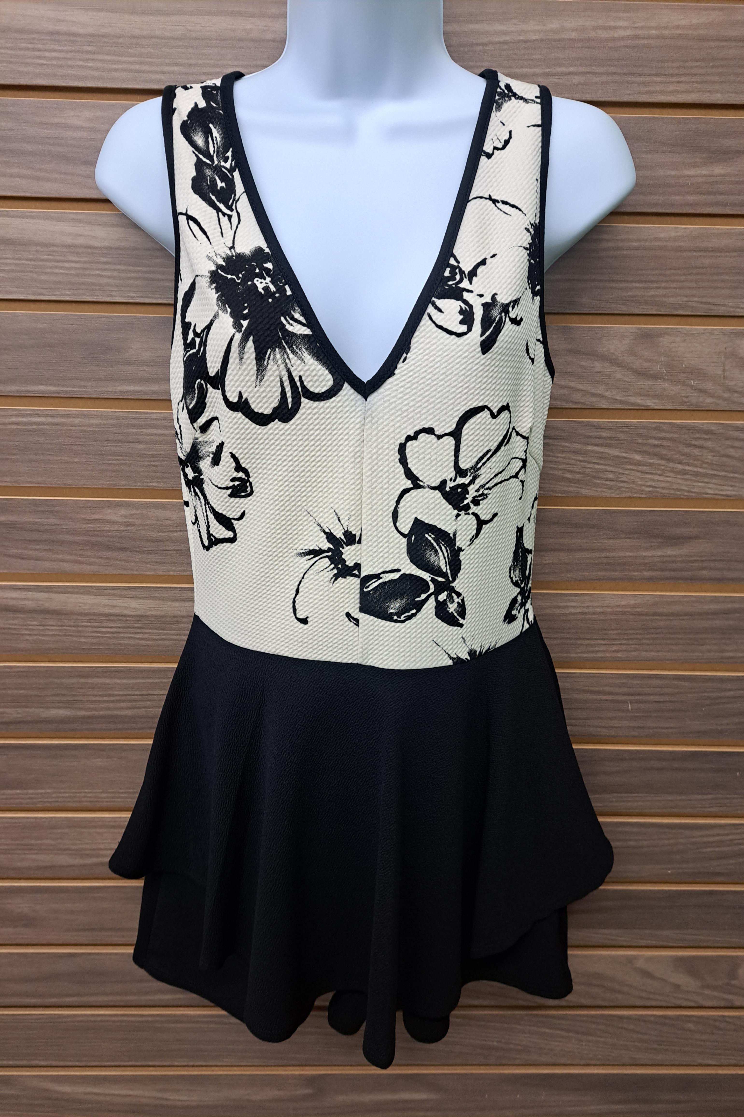 Floral & Black Romper Product Image