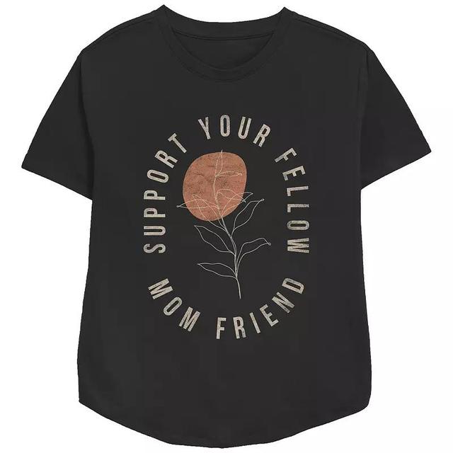 Womens Support Your Fellow Mom Friend Relaxed Fit Graphic Tee Product Image