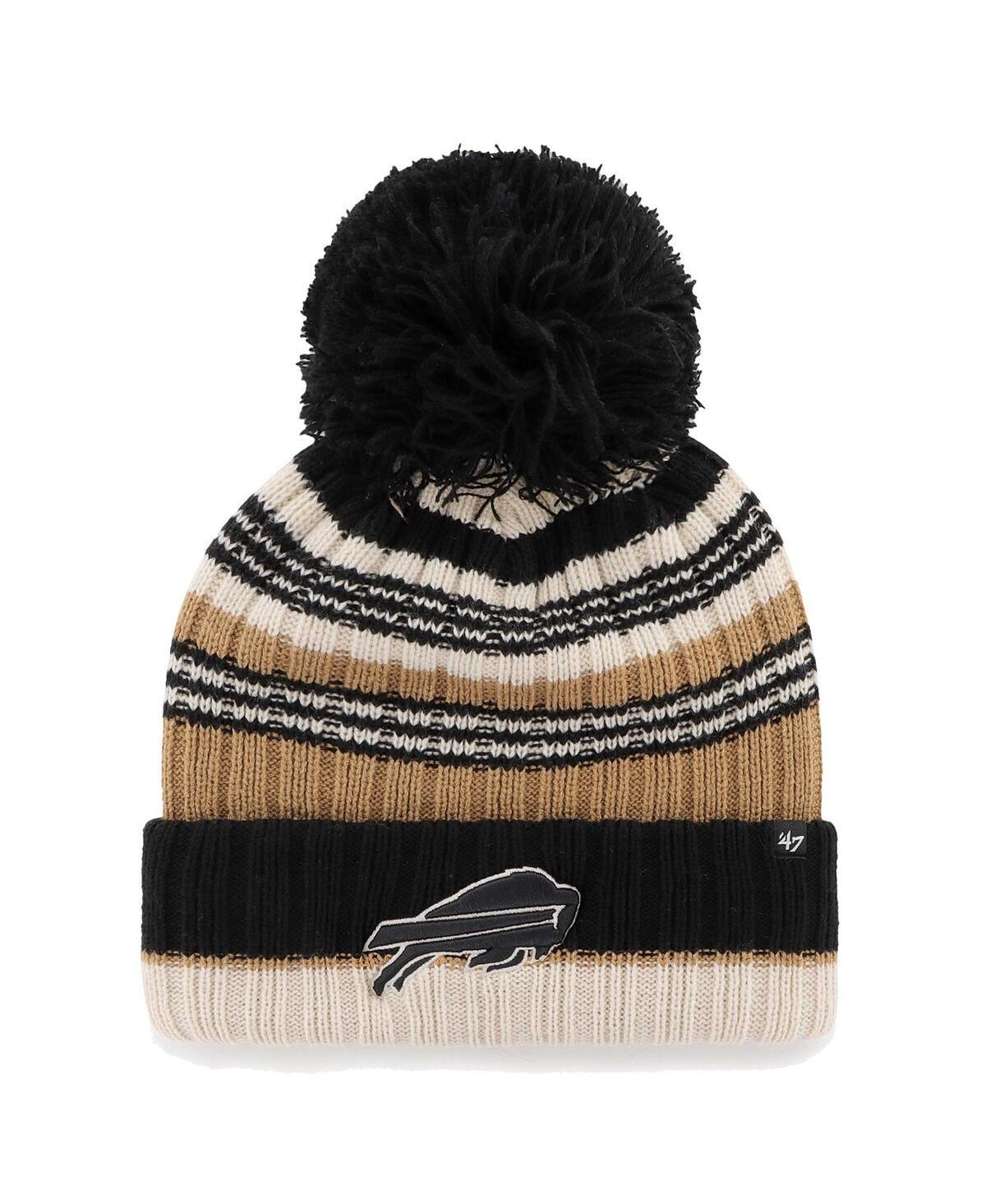 Womens 47 Brand Natural Buffalo Bills Barista Cuffed Knit Hat with Pom Product Image