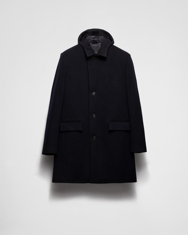 Single-breasted wool blend coat Product Image