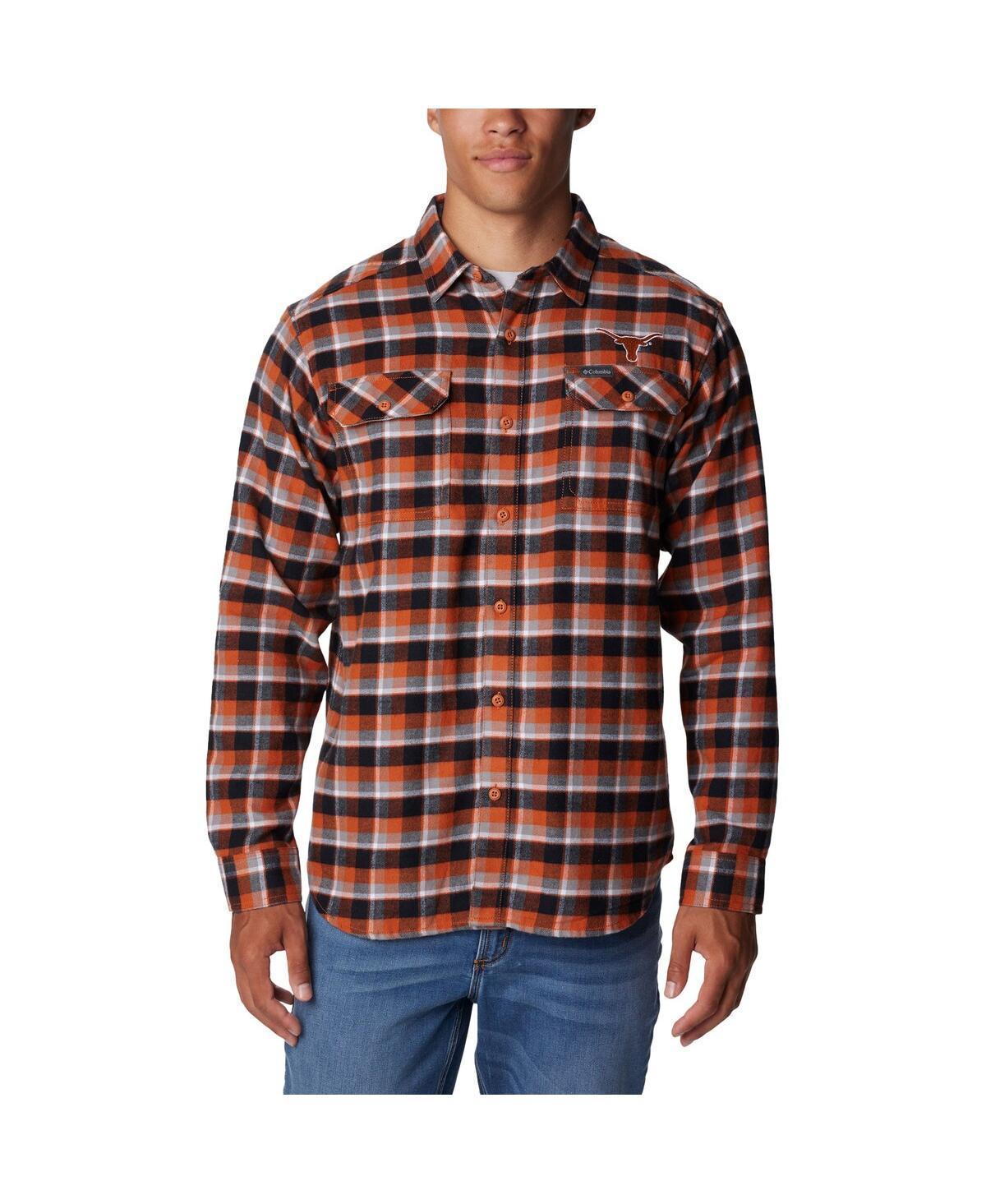 Columbia Burnt Orange Texas Longhorns Flare Gun Flannel Long Sleeve Shirt, Mens Product Image