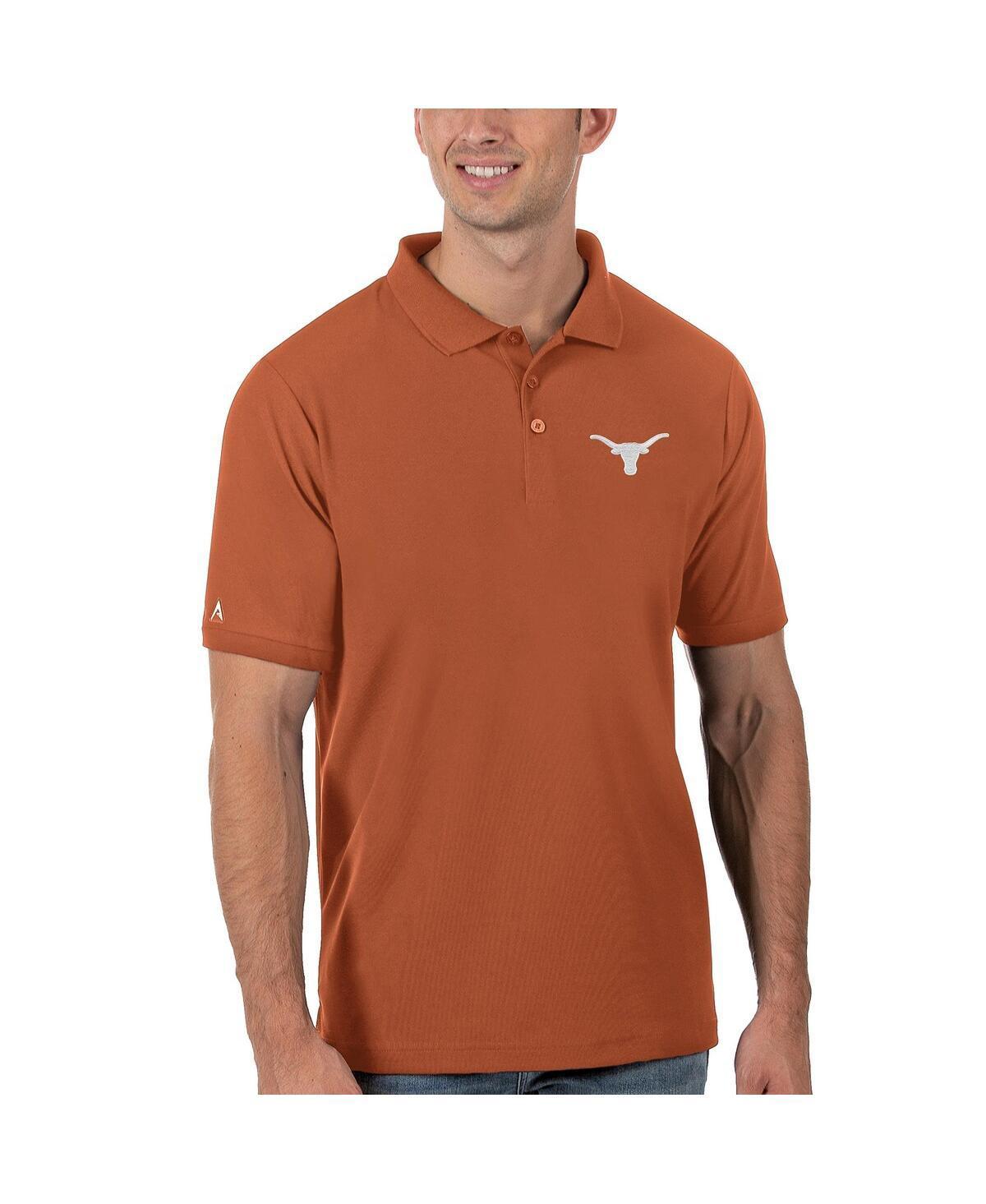 Antigua Mens Orange Texas Longhorns Legacy Pique Polo Product Image