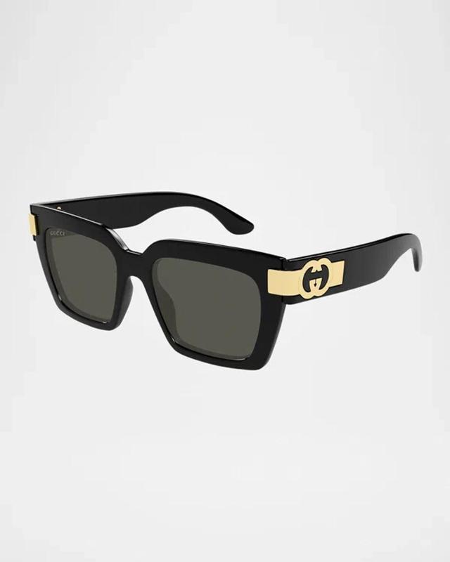 GUCCI Oversized Plastic Cat-eye Sunglasses In Crl Product Image