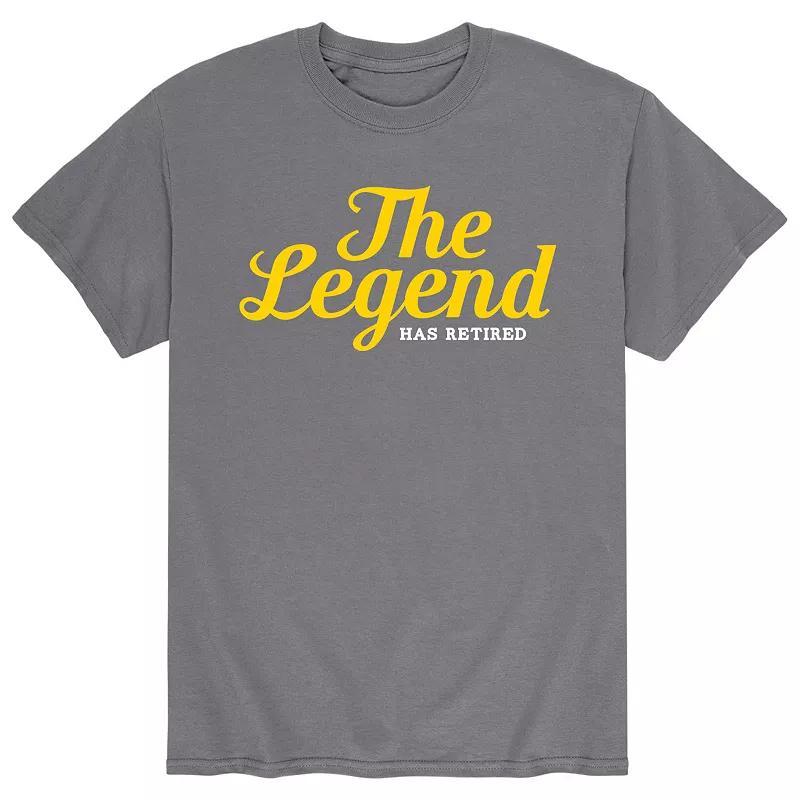 Mens The Legend Has Retired Tee Grey Product Image