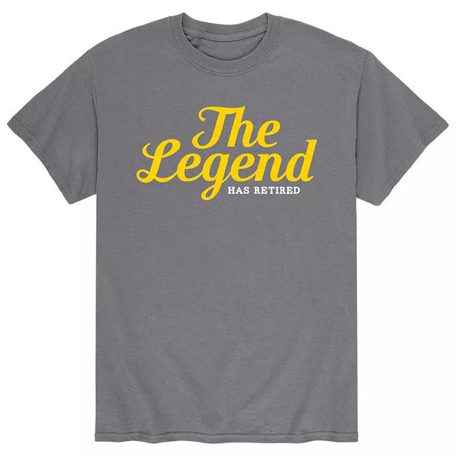 Mens The Legend Has Retired Tee Grey Product Image