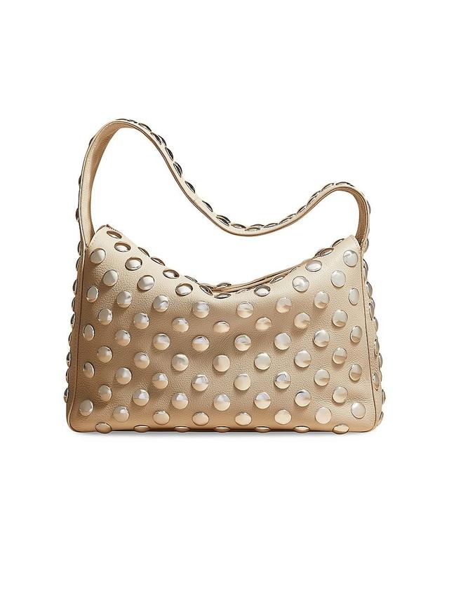 Womens Elena Studded Leather Shoulder Bag Product Image