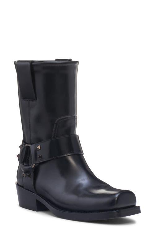 Rockstud Calfskin Biker Ankle Boot 40mm Woman Black 40.5 Product Image