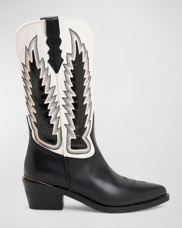 Whitney Mixed Leather Western Boots Product Image