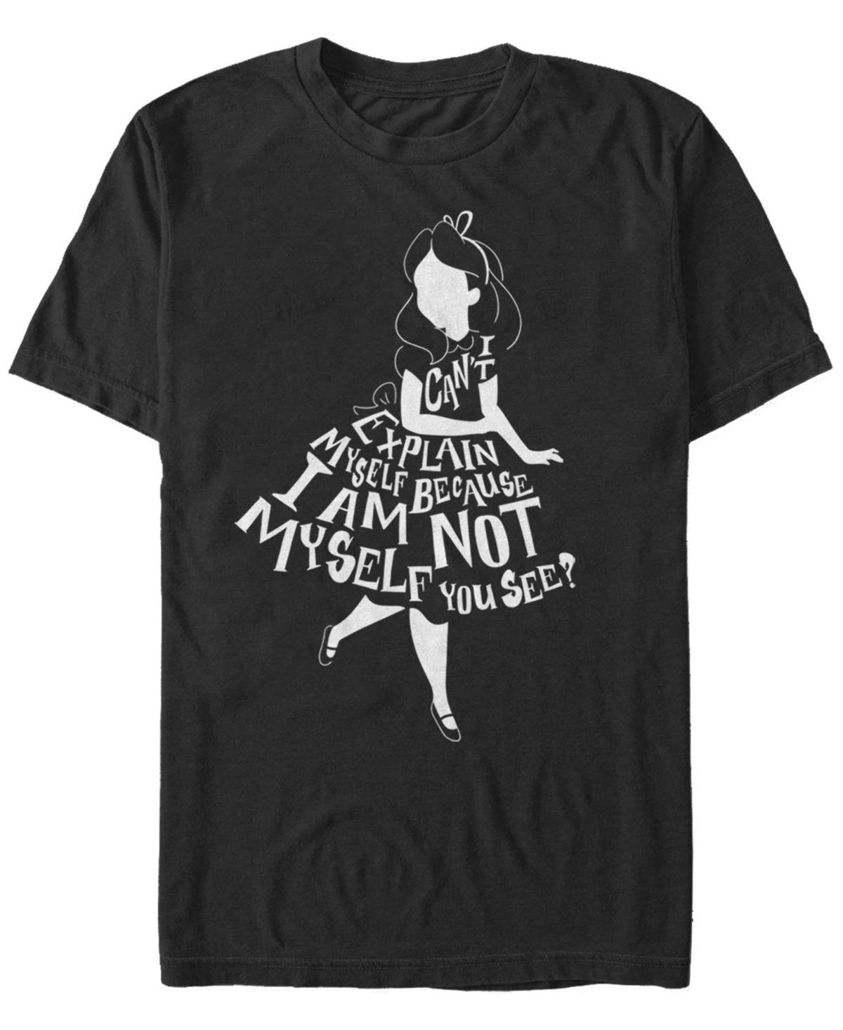 Mens Disney Alice In Wonderland I Cant Explain Myself Text Fill Tee Product Image