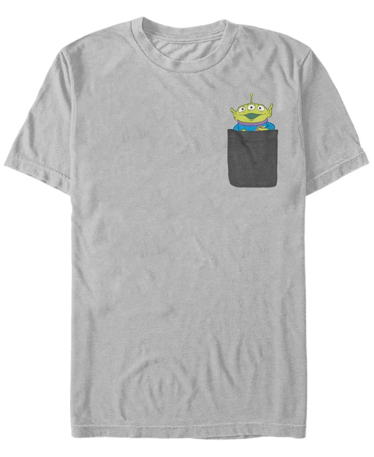 Mens Disney / Pixar Toy Story Alien Pocket Tee Grey Product Image