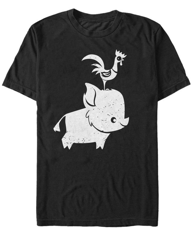 Disney Mens Moana Cute Pua and Hei Hei, Short Sleeve T-Shirt Product Image