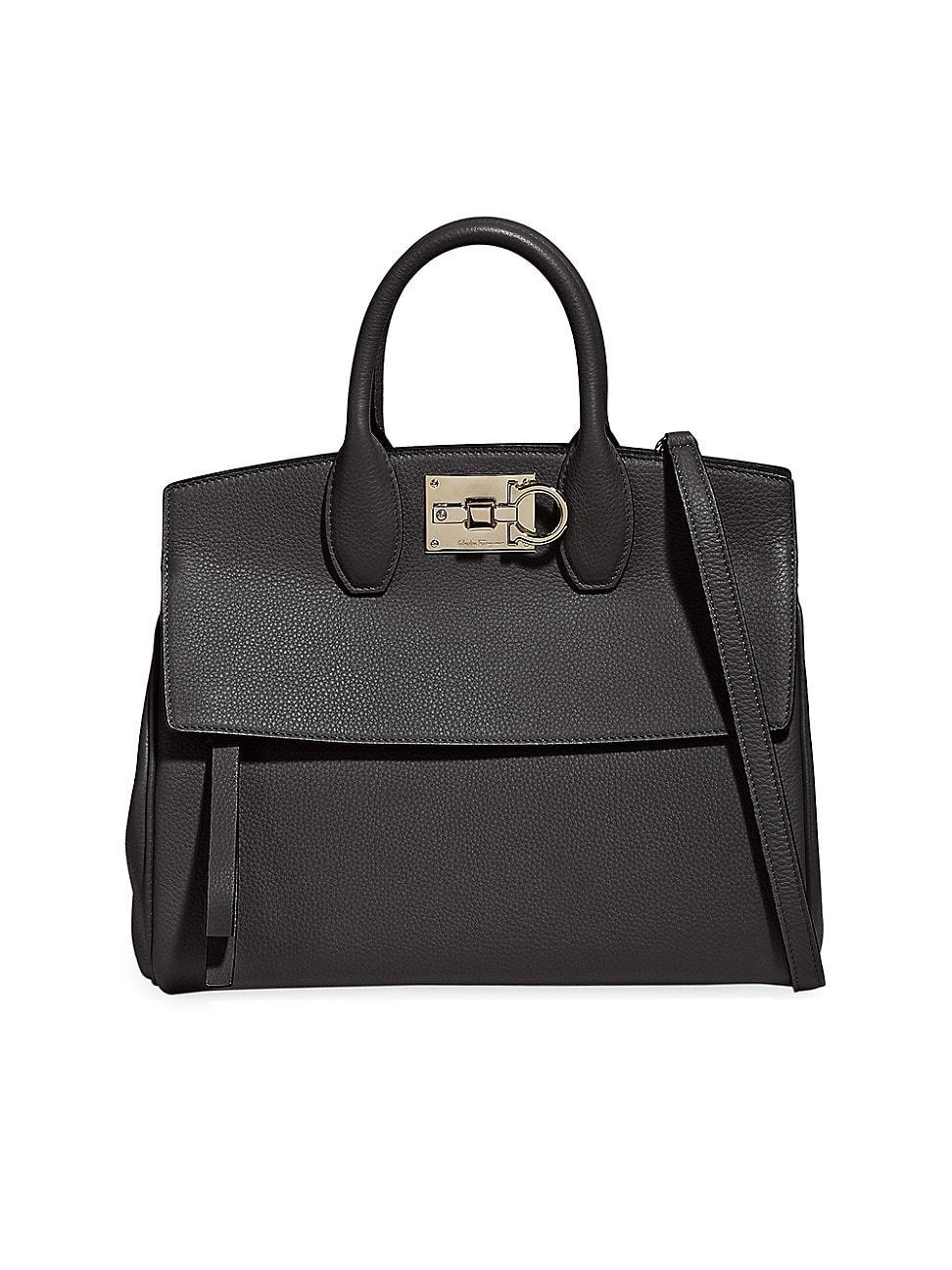 FERRAGAMO Small The Studio Leather Top Handle Bag Product Image