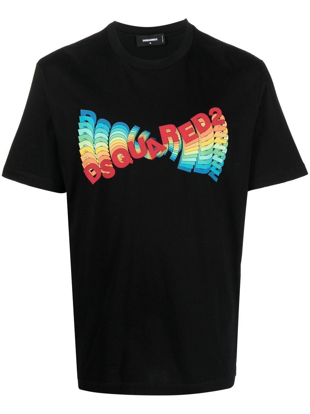 DSQUARED2 Logo-print Short-sleeve T-shirt In Black Product Image