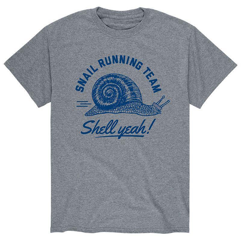 Mens Snail running Team Tee Athletic Grey Product Image