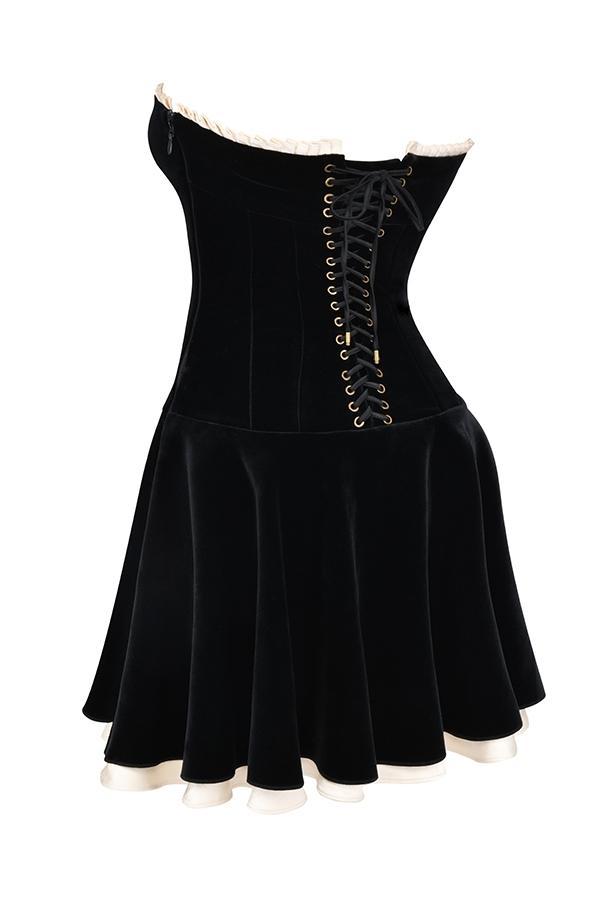 Marilla Black Velvet Strapless Dress Product Image