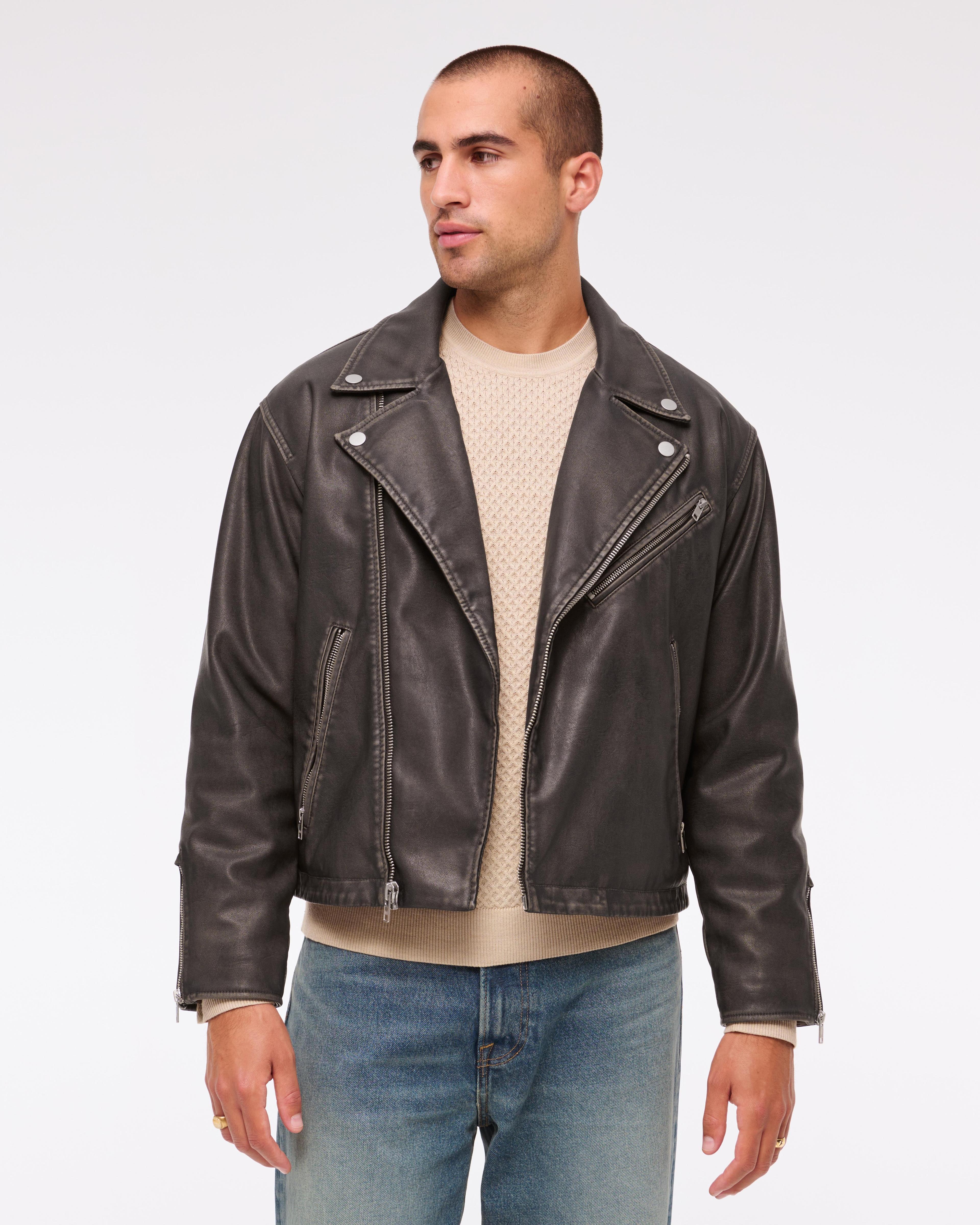 Vegan Leather Biker Jacket Product Image