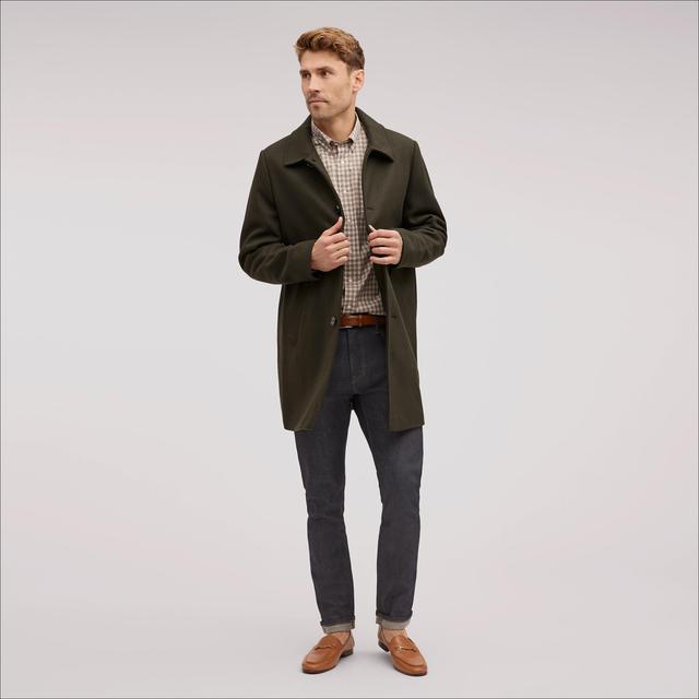 Sam Edelman Mens Classic Single Breasted Wool Coat Twill Product Image